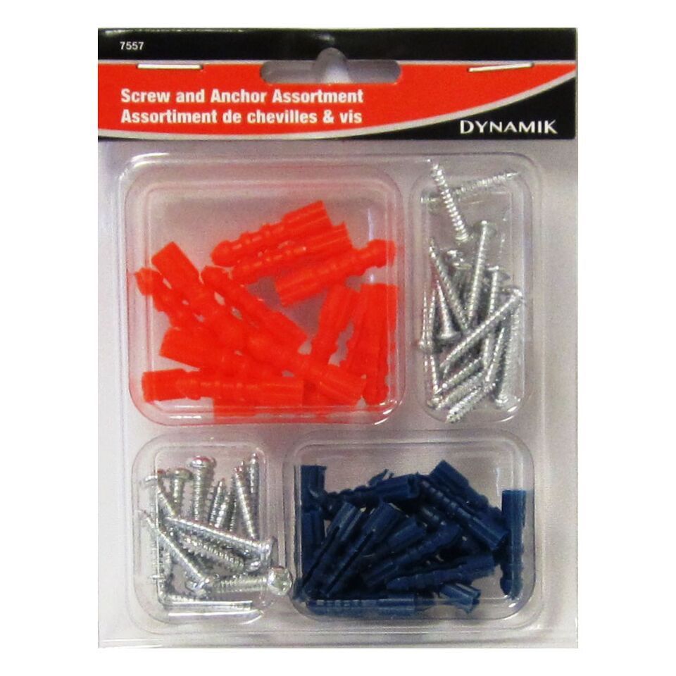 62 Bulk 72 Piece Screw Anchor Assortment at