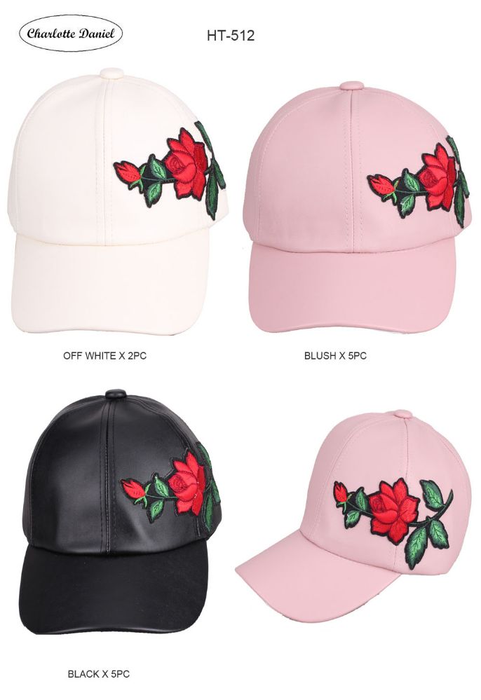 60 Bulk Womens Floral Fashion Baseball Caps at