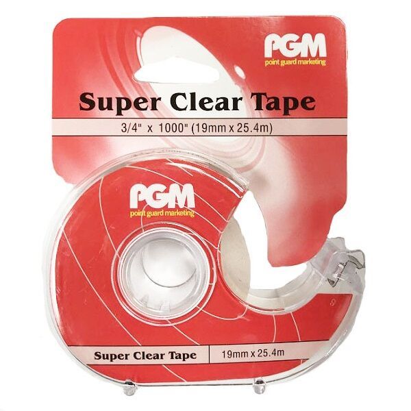 144 Bulk Super Clear Tape 3/4x1000in 1PK Made In Taiwan at