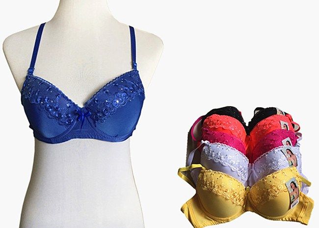 180 Bulk Fashion Padded Bras Packed Assorted Colors With Adjustable Straps  - at 