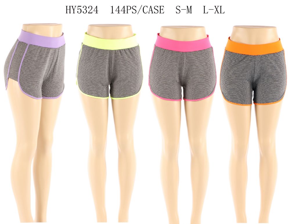 144 Bulk Womens Shorts In Assorted Color at