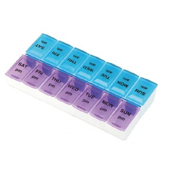 72 Bulk Pill Organizer Weekly Am/pm Assorted Colors at