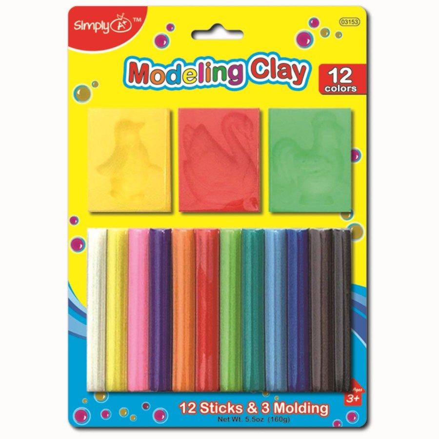 96 Bulk Twelve Color Modeling Clay at