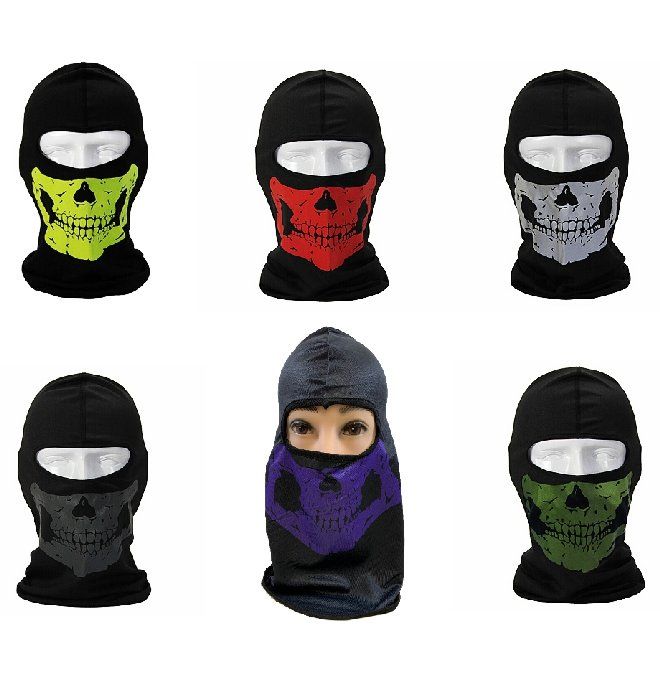 24 Bulk Ninja Face Mask [skullS-Color Assortment] - at - bluestarempire.com