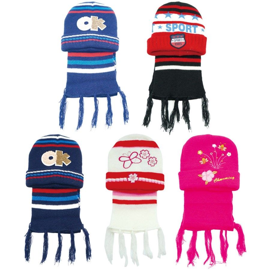 72 Bulk Children's Hat And Scarf Set at