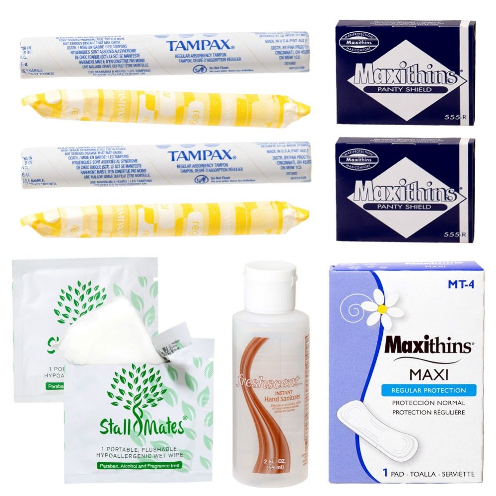 48 Bulk 8 Piece Feminine Hygiene Kits at