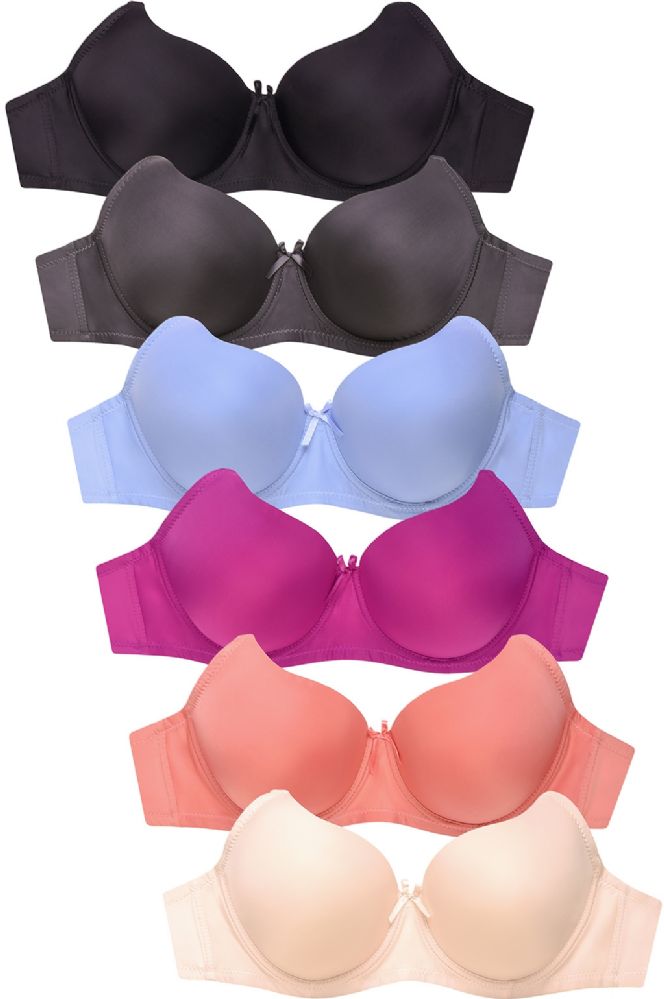 144 Bulk Sofra Ladies Full Cup Plain D Cup Bra at