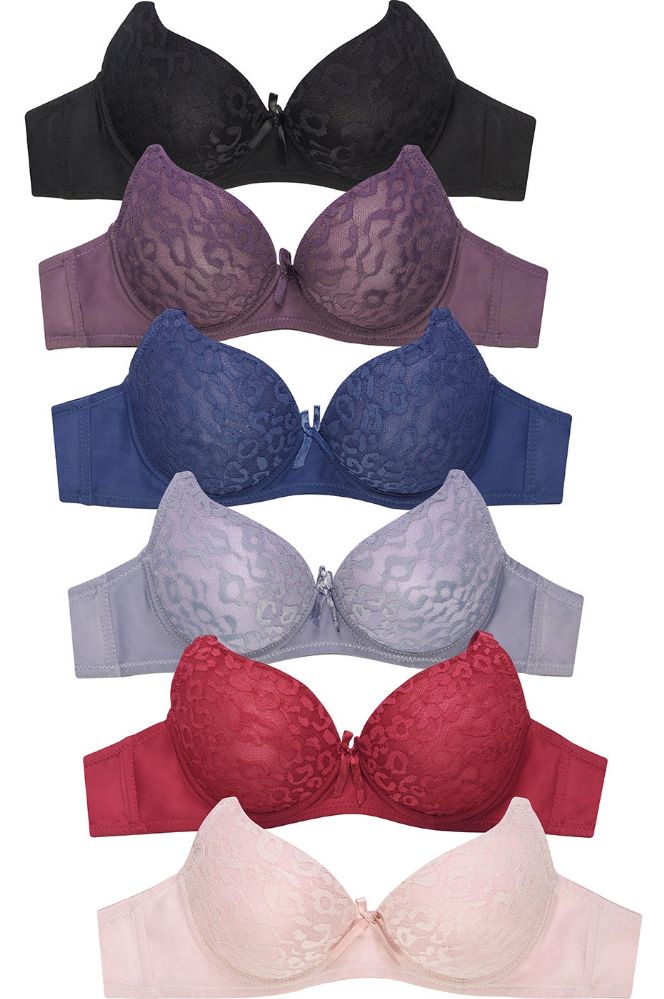 288 Bulk Mamia Ladies Full Cup Lace Bra at