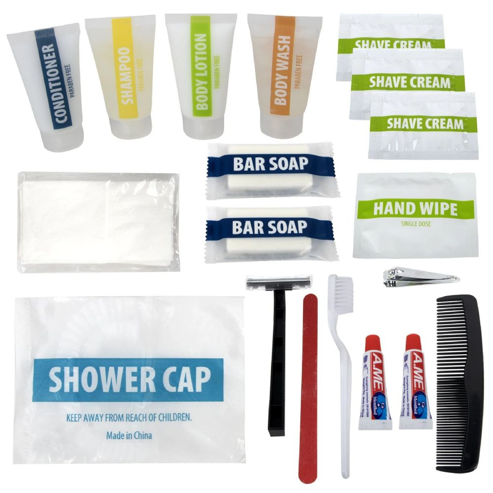 48 Bulk Deluxe 20 Piece Hygiene Kit at