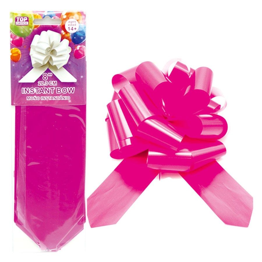 96 Bulk Instant Bow Hot Pink
