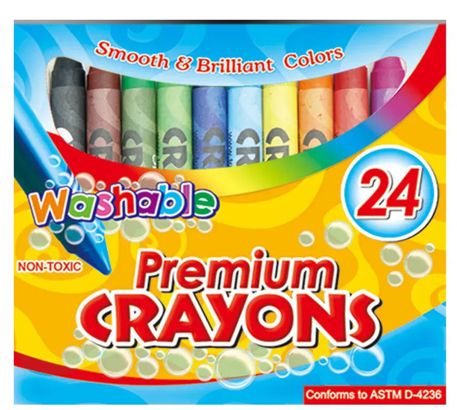 144 Bulk 24 Count Washable Crayons at