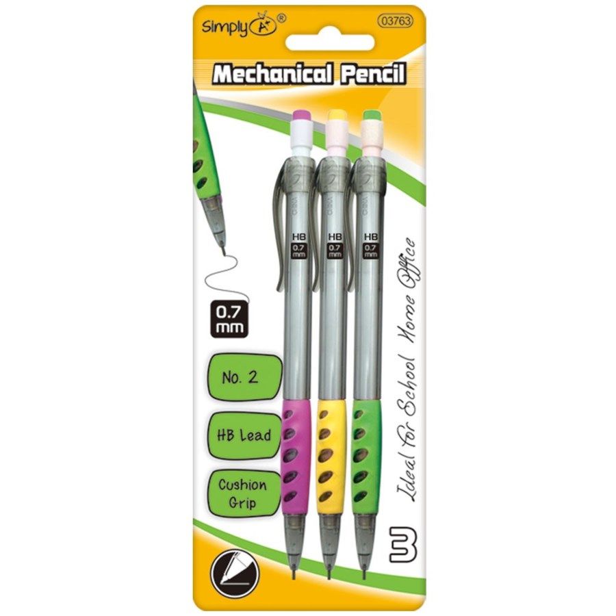 96 Bulk 3 Count 7mm Mechanical Pencil at