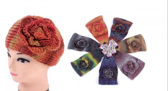 60 Bulk Ear Muffler Headwrap For Women Knit Earmuff With Flower