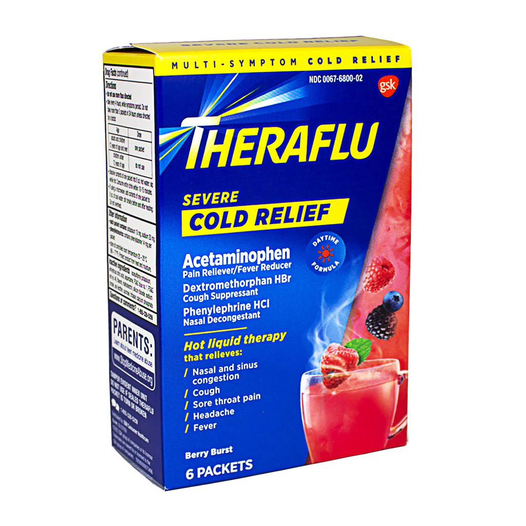 3 Bulk Severe Cold Cough Relief Daytime Box Of 6 at