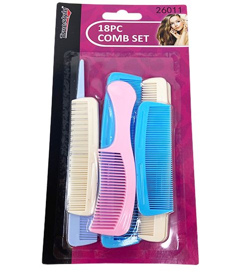 96 Bulk 18 Piece Assorted Comb Set - at - bluestarempire.com