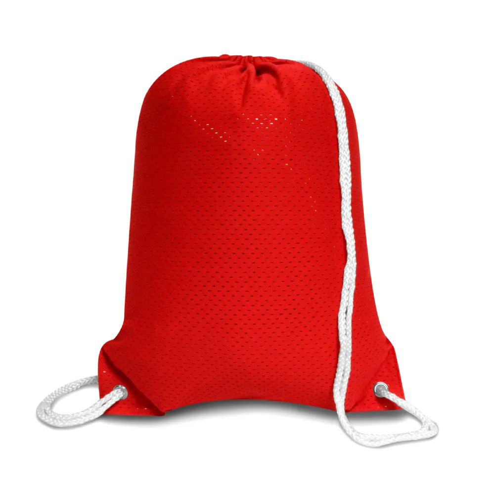 String Backpack Red 48 Bulk Jersey Mesh Drawstring Backpack In Red - at - bluestarempire.com