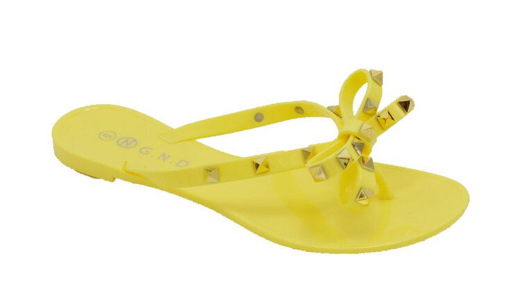 12 Bulk Sandals For Women In Yellow Size 7-11 - at 