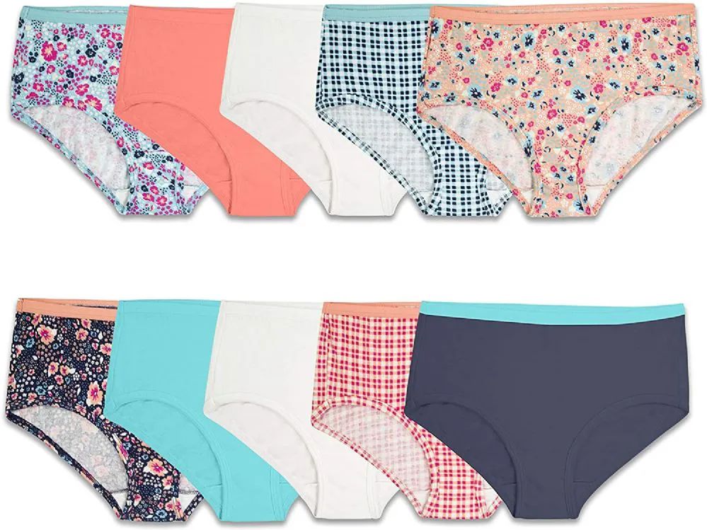 144 Bulk Girls Fruit Of The Loom Hipster Underwear Briefs And Panty Assorted Sizes