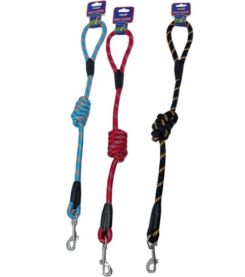 72 Bulk ROUND ROPE LEASH 1.2CMX120CM - at - bluestarempire.com