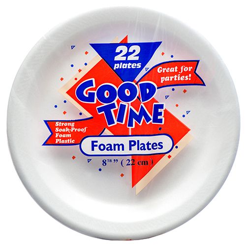 Good Time Foam Plates Bulk Case 24