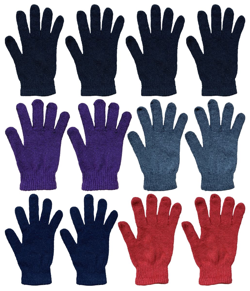 48 Bulk Yacht And Smith Kids Unisex Gloves In Assorted Colors