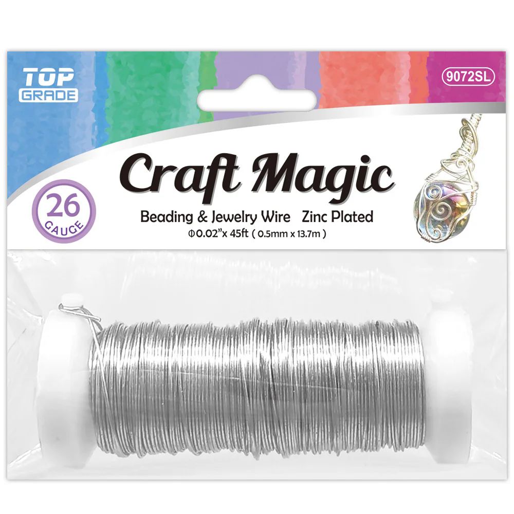 12 Bulk Silver Beading jewelry Wire at bluestarempire