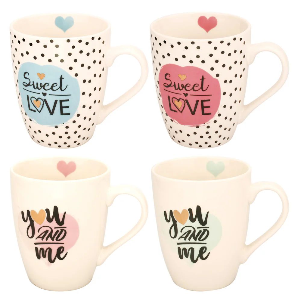 48 Bulk Valentines Day Mug Set Assorted Design 12oz at