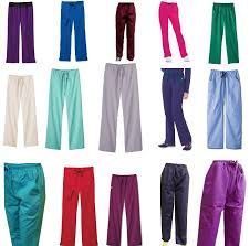 36 Bulk Scrub Pants 3 Pockets Draw Strings Mix Colors - at