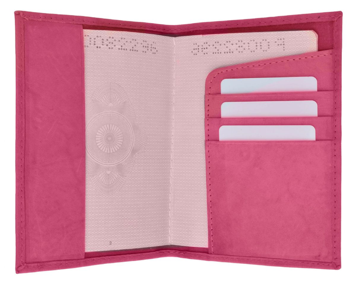 24 Bulk 601cf UsA-Imprint/leather Passport Wallet With Card Holder