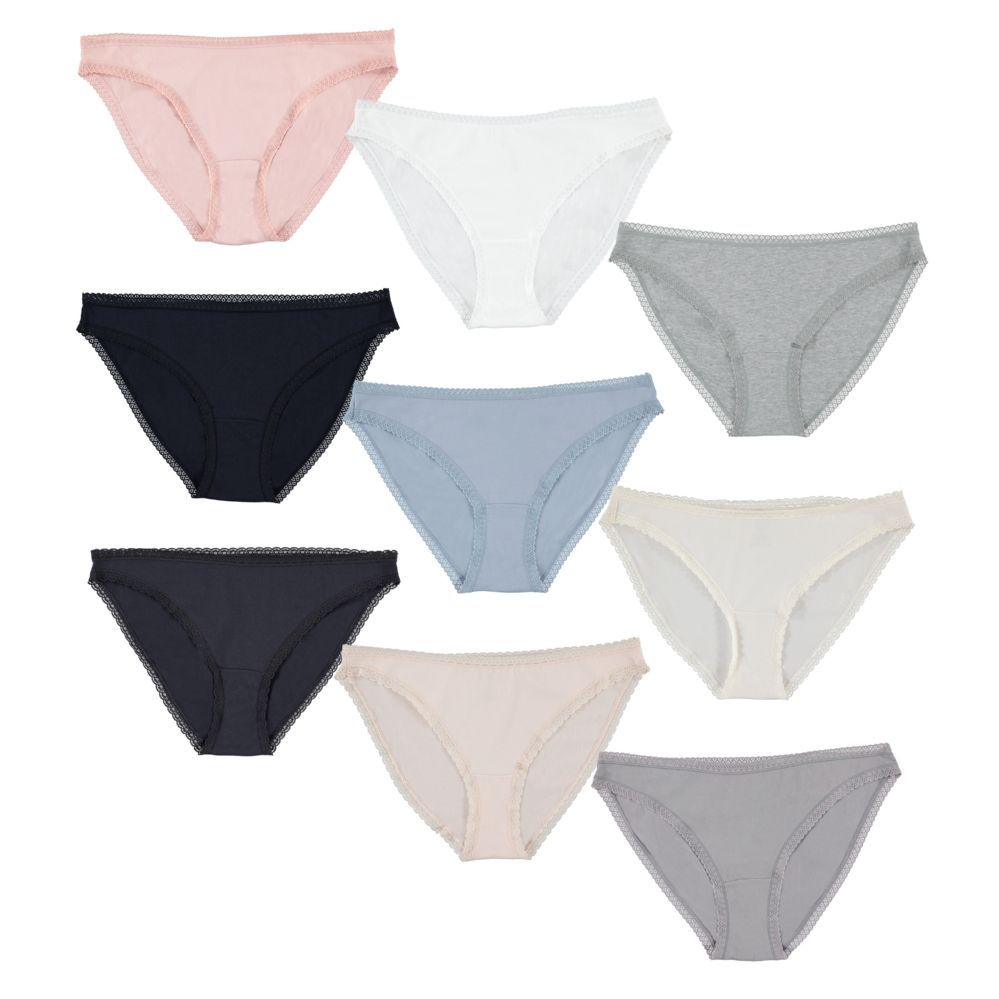 6 Bulk Yacht & Smith Womens Cotton Blend Underwear In Assorted Colors, Size Xlarge