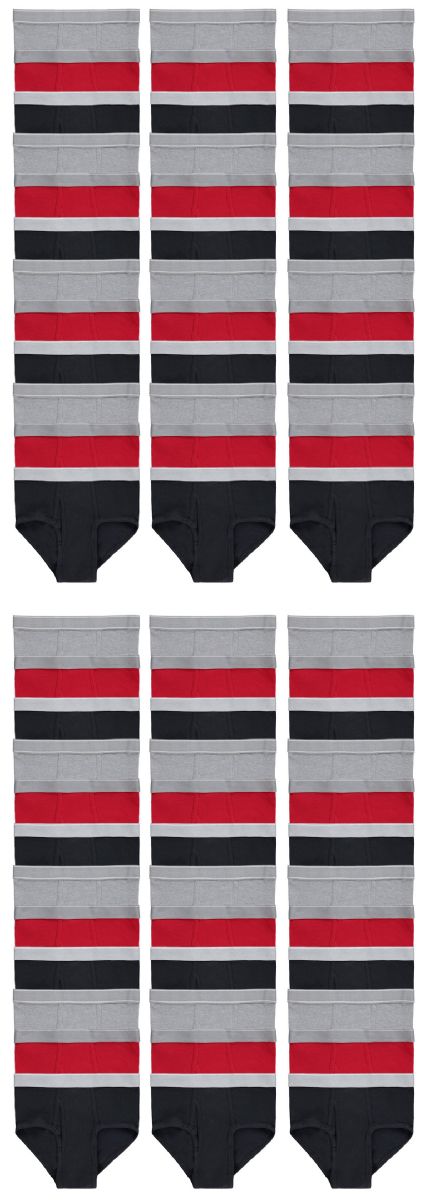 108 Bulk Boys Cotton Underwear Briefs In Assorted Colors, Size Medium