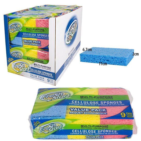10 Bulk Fresh Start Cellulose Sponge 9Pack - at 