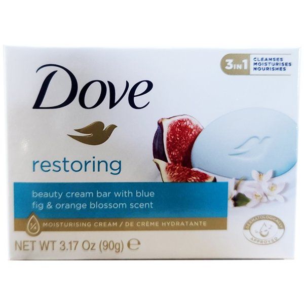48 Bulk Dove Soap 90g 3.17oz Restoring Blue Fig at