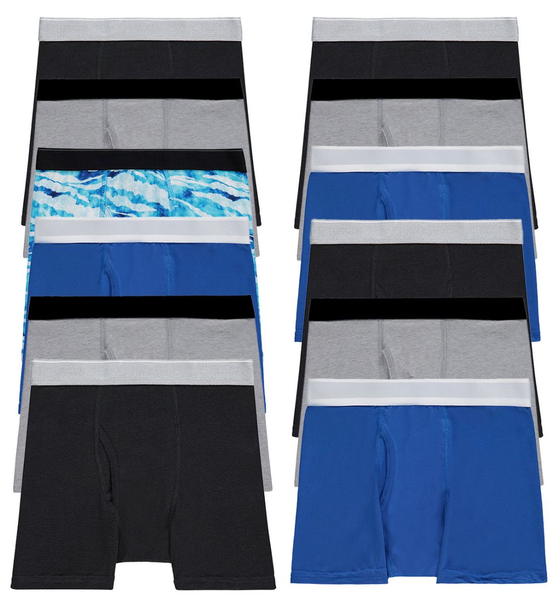 12 Bulk Boys Cotton Underwear Boxer Briefs In Assorted Colors, Size Small