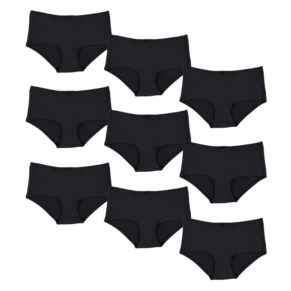 24 Bulk Yacht And Smith 95% Cotton Women's Underwear In Black, Size X-Small