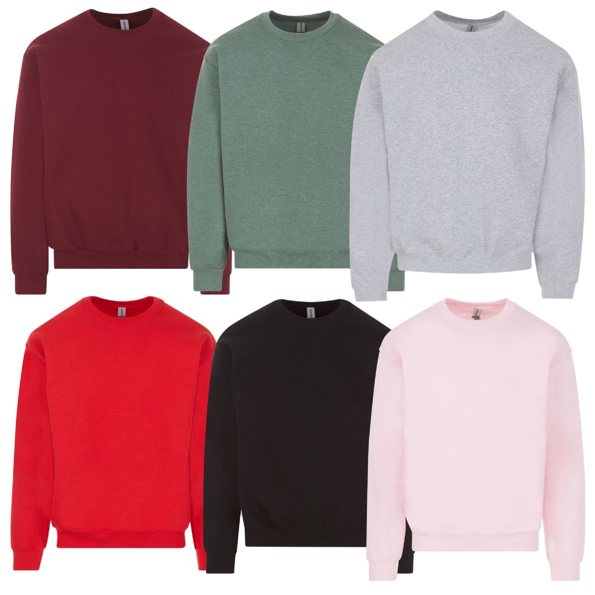 24 Bulk Gildan Unisex Assorted Colors Fleece Sweat Shirts Size Large