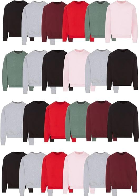 36 Bulk Unisex Assorted Colors Fleece Sweat Shirts Assorted Sizes And Colors