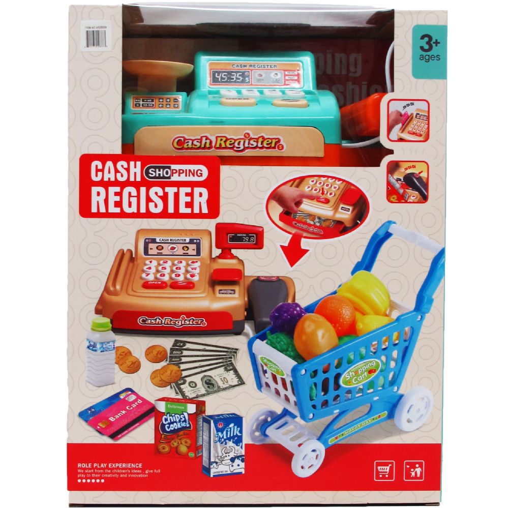 6 Bulk 31 Pc B/o Cash Register W/ 9.5" Cart In Box, 2 Assrt
