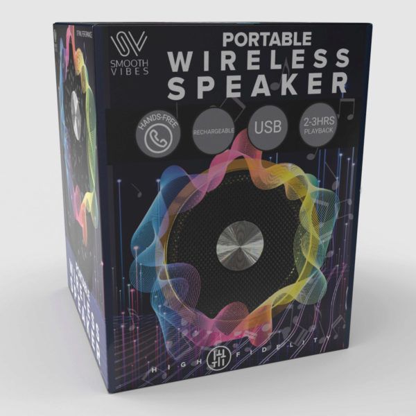 6 Bulk 2.75" Mini Black Wireless Portable Speaker - at - bluestarempire.com