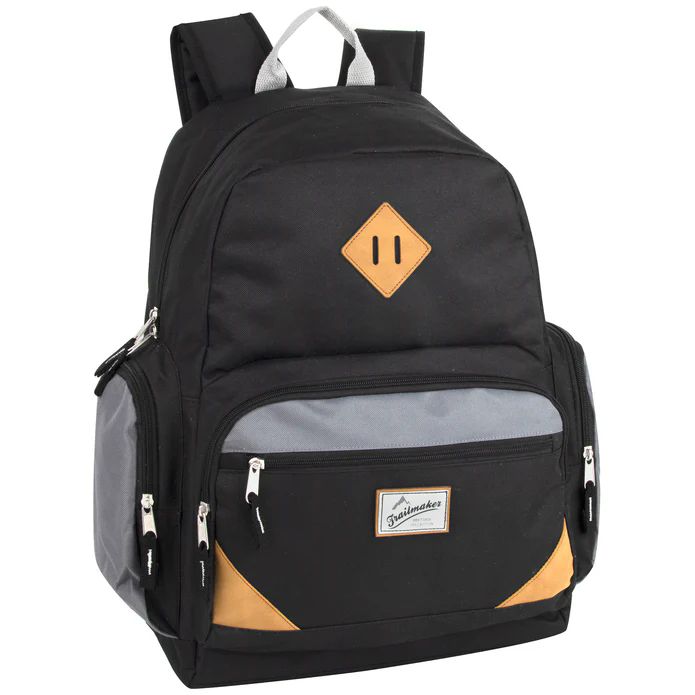 24 Bulk 19-Inch Trailmaker Duo Compartment Backpack With Laptop Sleeve ...