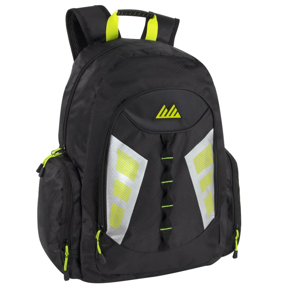24 Bulk 19 Inch Mountain Edge MultI-Pocket Reflective Backpack With ...