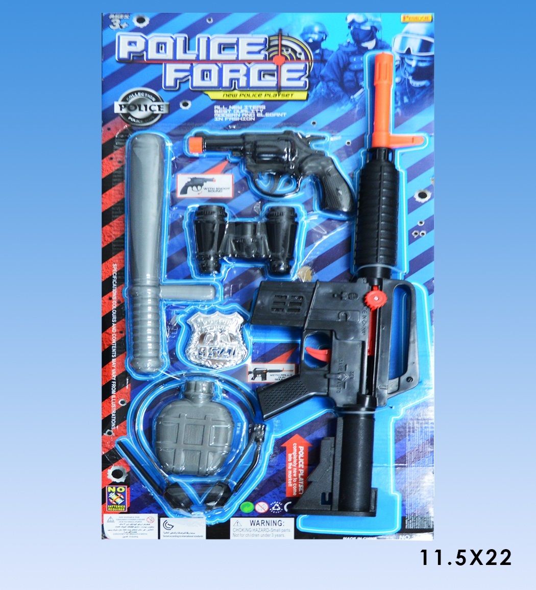 12 Bulk Police Machine Gun Set In Blsiter Card - at - bluestarempire.com