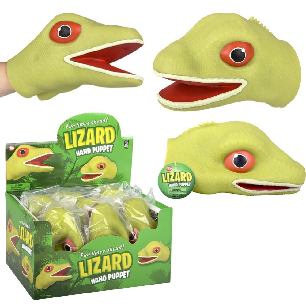 96 Bulk Stretchy Lizard Hand Puppet 6
