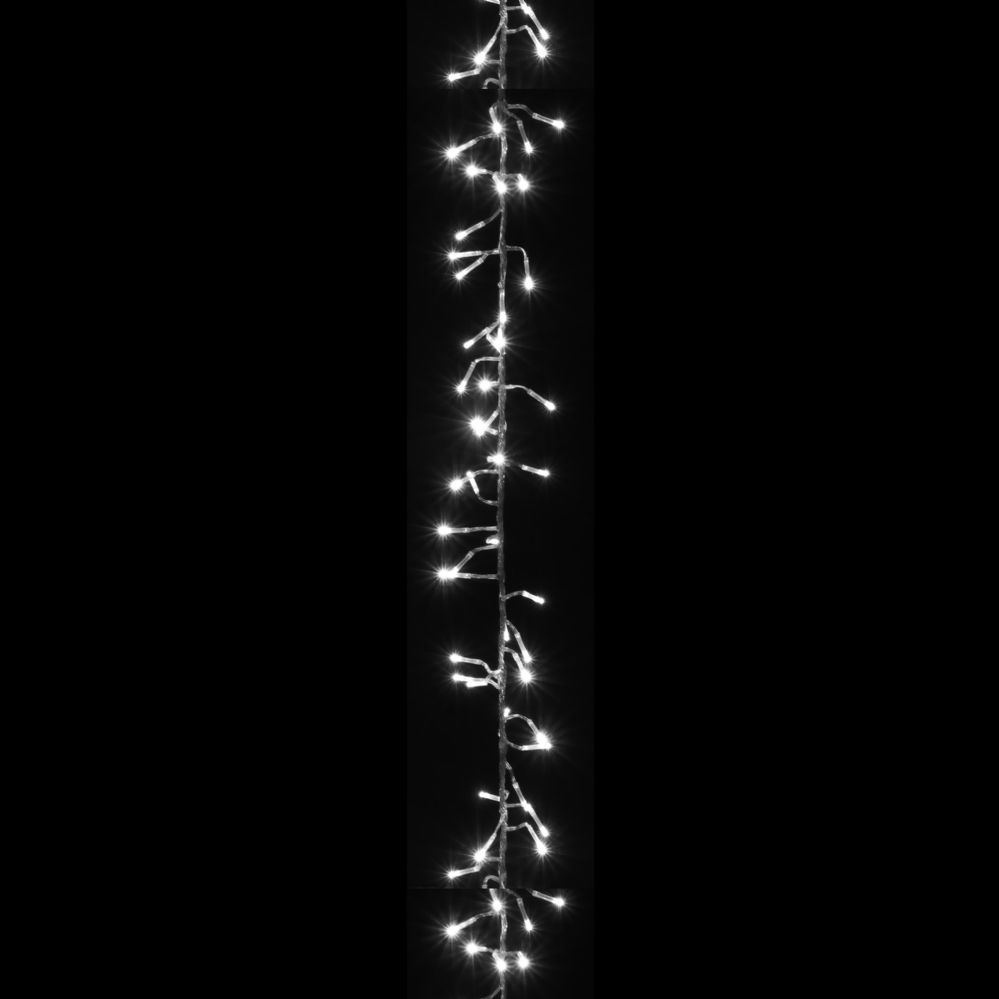 12 Bulk Led Cluster Light String 9ft - White - at - bluestarempire.com