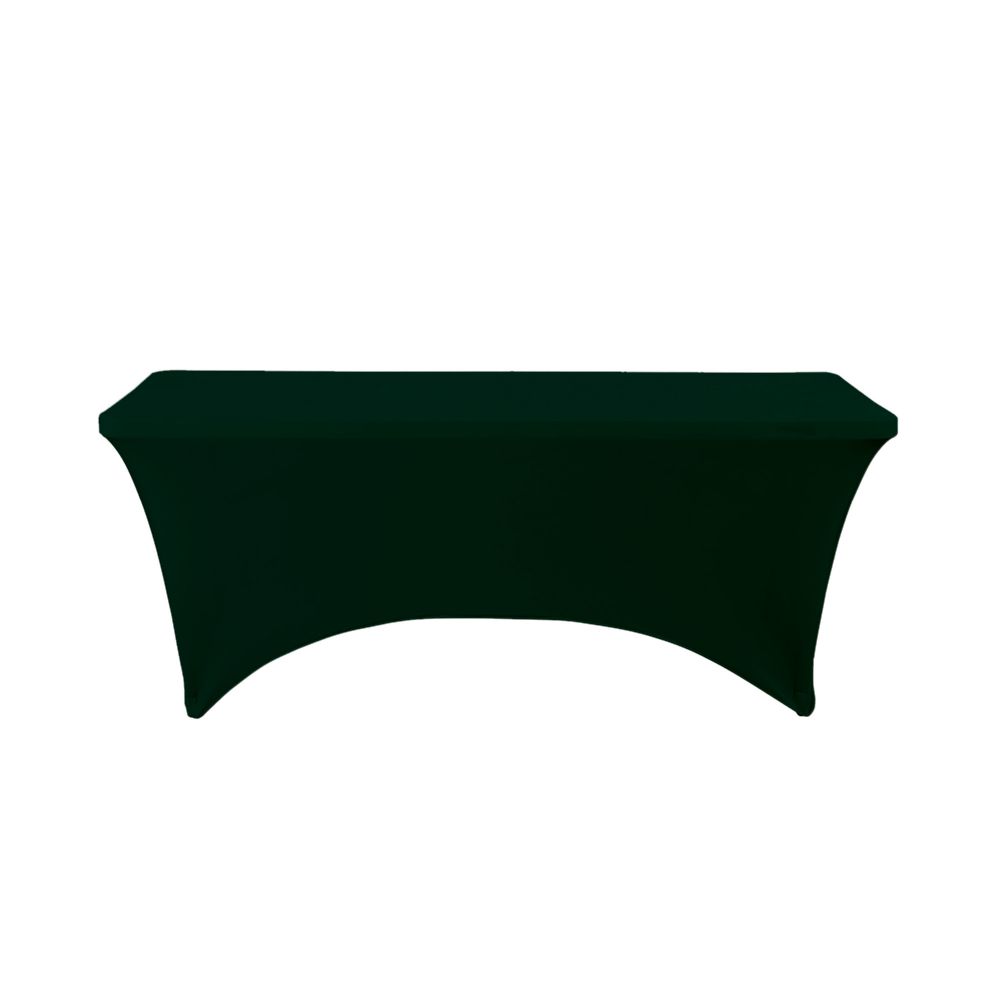 12 Bulk Spandex Rectangle Table Covers 6ft - Forest Green - at ...