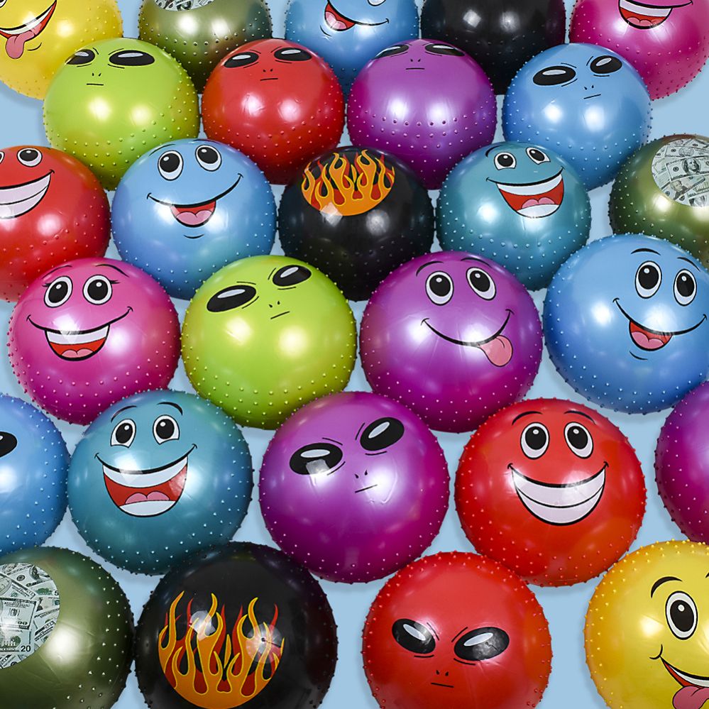 60 Bulk 18 inch Knobby Ball Mix (60pcs) - at - bluestarempire.com
