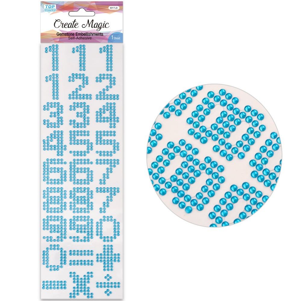 Sticker Bottle Rhinestone 24 Bulk Rhinestone Sticker Blue - at - bluestarempire.com