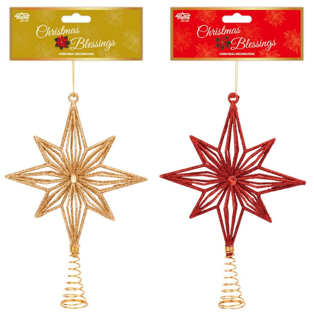 36 Bulk 18cm X'mas Tree Topper - at - bluestarempire.com