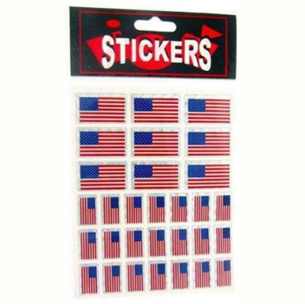 60 Bulk Patriotic Flag Sticker - at - bluestarempire.com