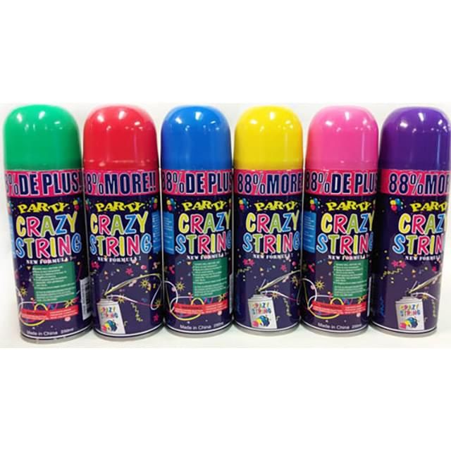 48 Bulk Assorted Color Crazy Party Strings - at - bluestarempire.com